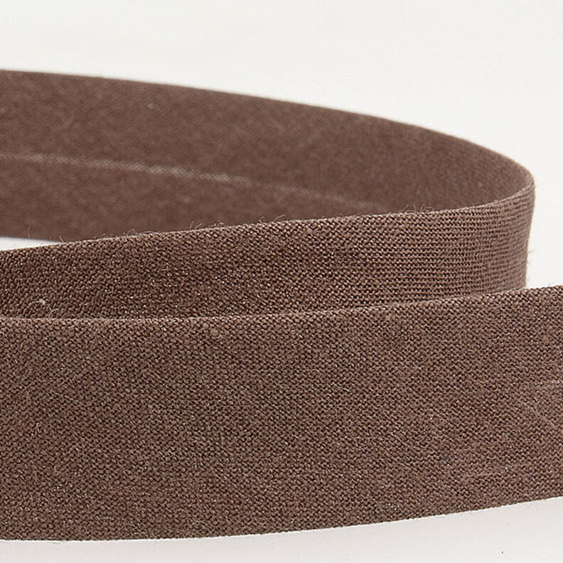 Biasband Polycotton [20 mm] – donkerbruin,  image number 2