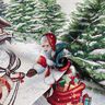 Panel Gobelin Kerstman lurex – ecru,  thumbnail number 3