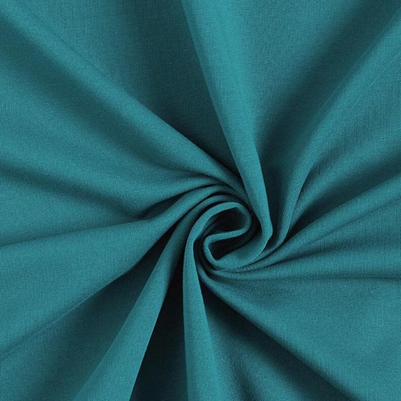 Lichte French Terry effen – petroleum,  image number 1