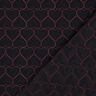 Doorgestikte stof Neonharten | Poppy Fabrics – zwart/neon pink,  thumbnail number 4
