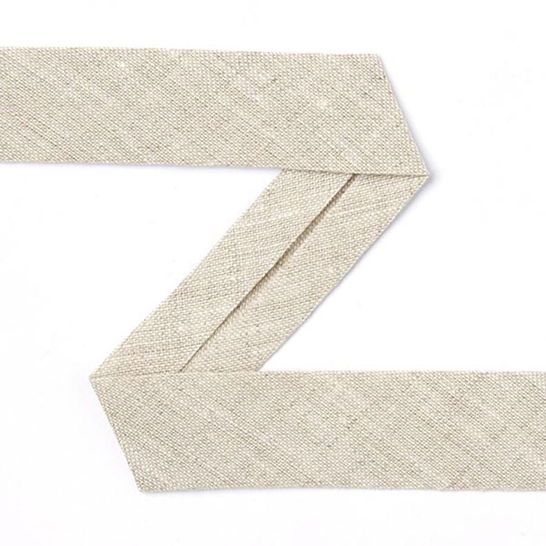 Schuine band linnen [20 mm] - beige,  image number 1