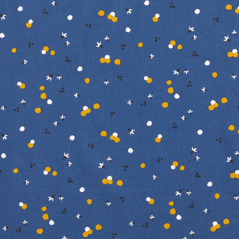 Katoenen stof Cretonne Kleurrijke stippen – marineblauw,  image number 1