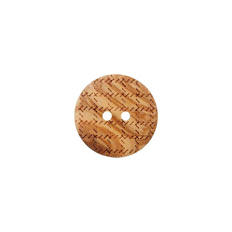 Houten knoop 2-gats – beige,  image number 1