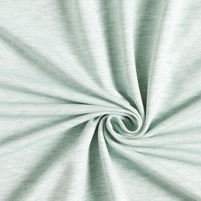 French Terry fijn melange – mint/grijs, image number 1