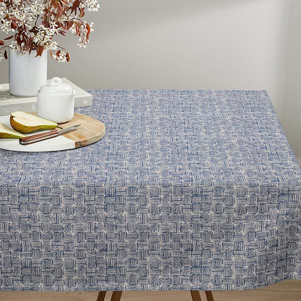 Decostof half panama Strepen – marineblauw, image number 9