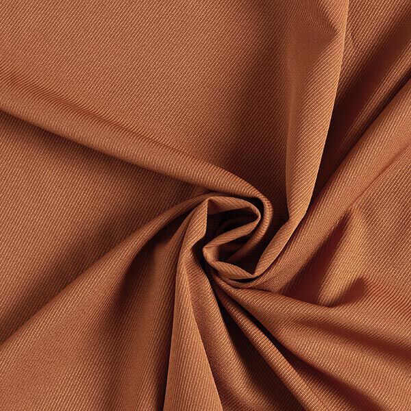 Blousestof in de lengte elastisch keperbinding – bruin, image number 1