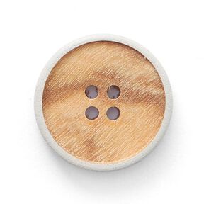 Houten knoop 4-gats – beige/grijs, 