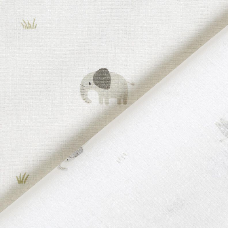 Katoenpopeline kleine olifant – ivoor,  image number 4