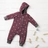 Teddy pluche Geborduurde bloempjes | Poppy Fabrics – donker oudroze,  thumbnail number 5