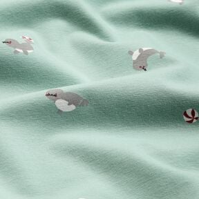 Katoenjersey Zeehondenacrobatiek &ndash; lichtblauw, 