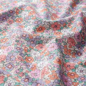 GOTS Katoenpopeline Bloemenweide | Poppy Fabrics – natuur, 