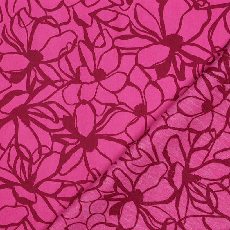 Katoensatijn Magnolia | Nerida Hansen – intens roze/donkerrood,  image number 4