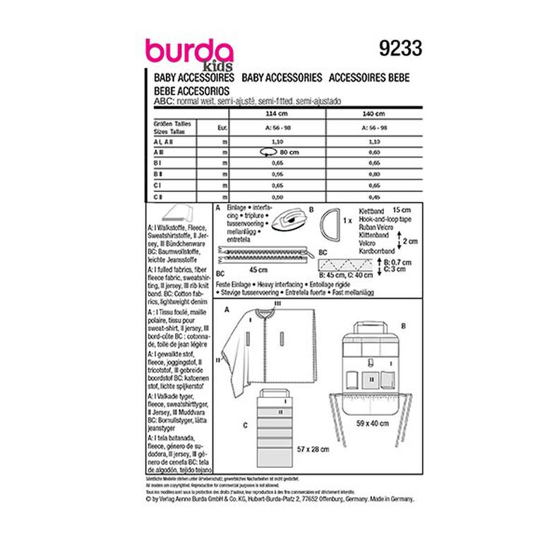 Baby-uitrusting | Burda 9233 | Onesize,  image number 8