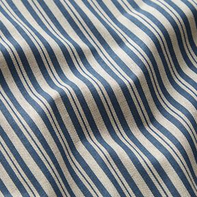 Decostof Half panama Fijne strepen – jeansblauw/natuur, 