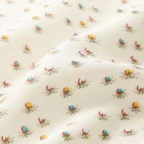 Glanzende katoenen bloemen – ecru, 