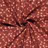 Katoenen stof Popeline Klassieke rozen – donkerrood/goud,  thumbnail number 3