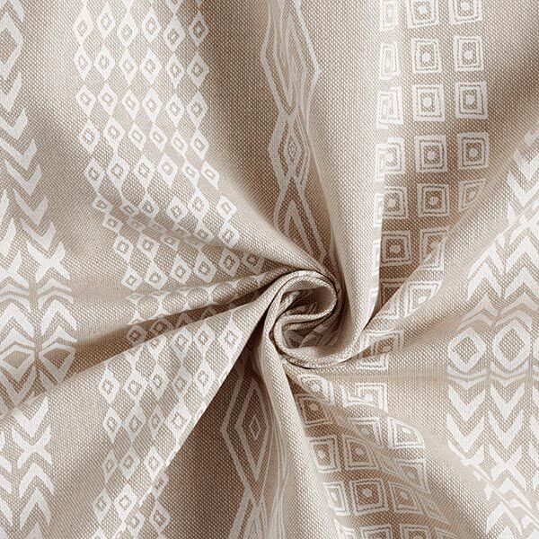 Decostof Half panama Etnische strepen – natuur/wit, image number 4