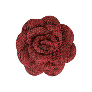 Pin geweven bloem  – bordeauxrood, 