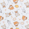 Cretonne Konijntjes en beren – nevelgrijs,  thumbnail number 1