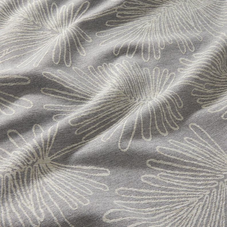 Decostof Jacquard Bladcontouren – grijs, image number 2