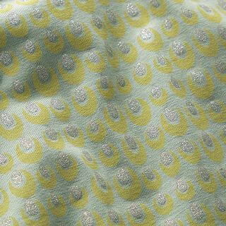 Katoenjersey glitter-pauwenoog – riet, 