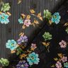 Crêpe chiffon Bloemen en gouden druppels – zwart/goud metallic,  thumbnail number 4