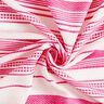 Katoenen stof geborduurde strepen – ecru/pink,  thumbnail number 3