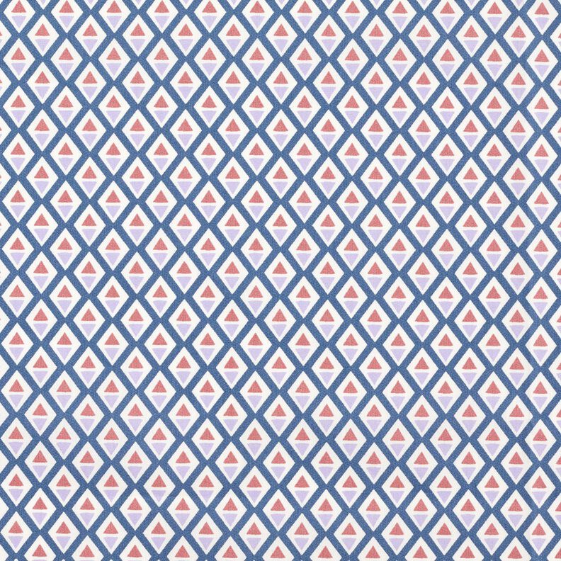 Gecoate katoen kleine ruiten – blauw/wit,  image number 1