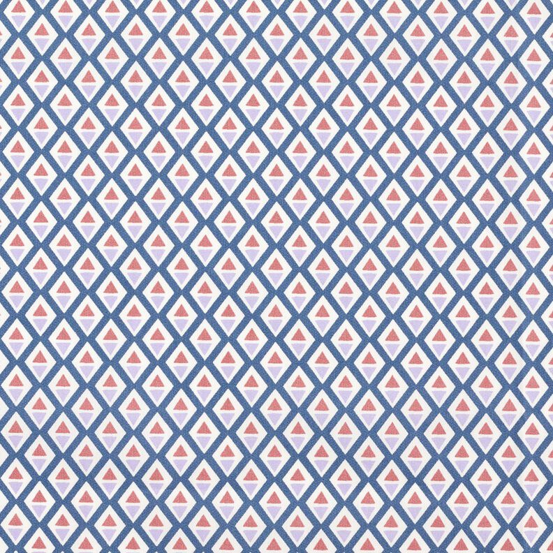 Gecoate katoen kleine ruiten – blauw/wit,  image number 1