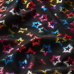 Softshell Glittersterren – zwart/kleurenmix, 