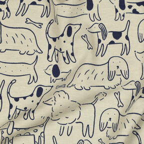 Katoenjersey Honden | by Poppy – anemoon/marineblauw, 
