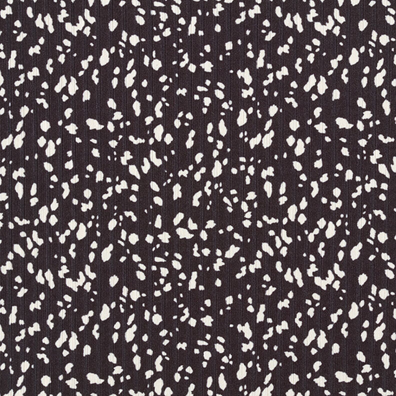 Ribjersey abstracte stippen – zwart/wit,  image number 1