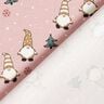 Katoenjersey Kabouters in de sneeuw – roos,  thumbnail number 4