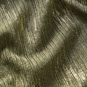 Fijngebreid Gouden zigzag – kaki/goud metallic, 