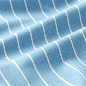 Chambray Strepen – lichtblauw/ecru, 