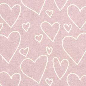 Katoenflanel Herzen &ndash; roze, 