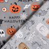 Katoenen stof Popeline Happy Halloween – olifantgrijs/lichtoranje,  thumbnail number 4