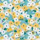 GOTS katoenjersey vogels & bloemen | Tula B-waren – pastelgroen,  thumbnail number 1