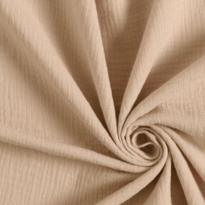 Mousseline/dubbel gehaakte stoffen – donkerbeige, 