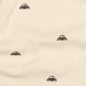 GOTS Ribjersey kleine auto's | Poppy Fabrics – creme/zwartbruin,  thumbnail number 2