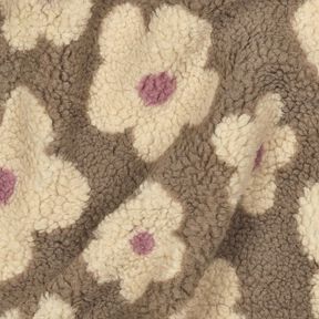 Teddy pluche Bloemen | Poppy Fabrics &ndash; duingeel/lichtbeige, 