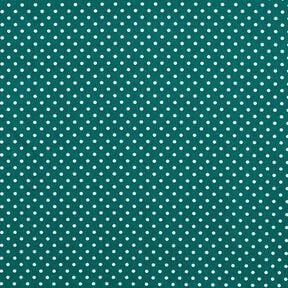 Katoenpopeline Mini stippen – blauwe spar/wit | Stofrestant 90cm, 