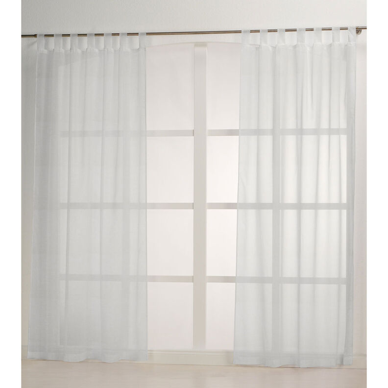 Vitragestof Bouclé-look 300 cm – wit,  image number 6