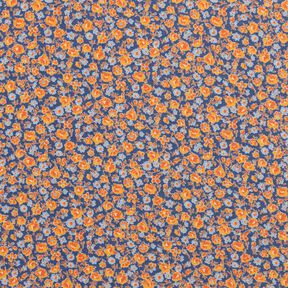 Chiffon Millefleurs – indigo/oranje, 
