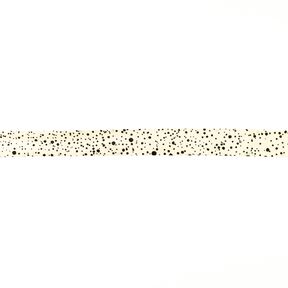 Biasband vlekken [20 mm] – ecru/zwart, 