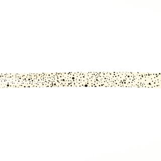 Biasband vlekken [20 mm] – ecru/zwart, 