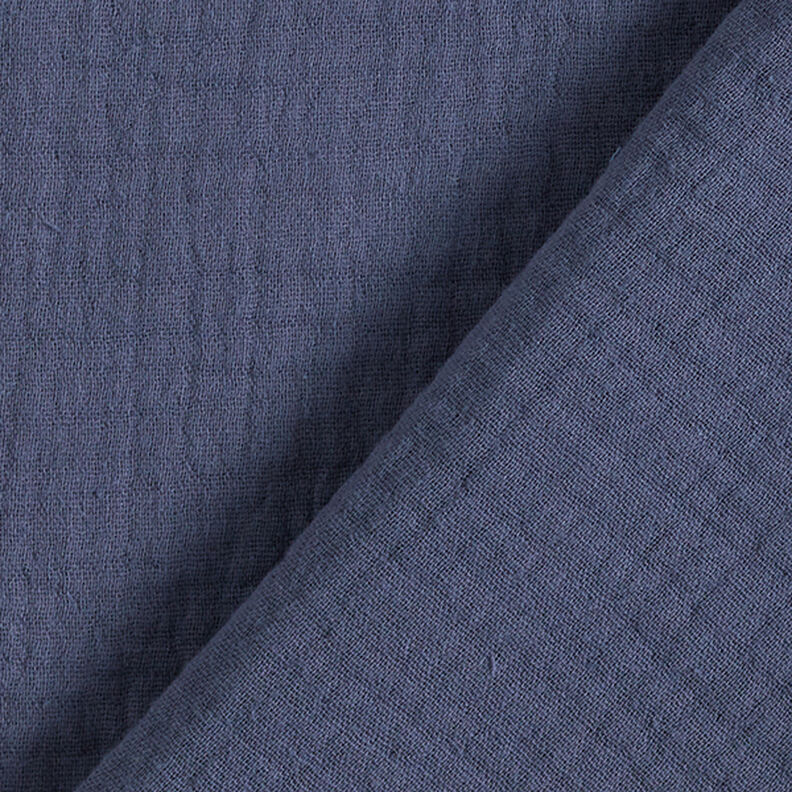 Mousseline/dubbel gehaakte stoffen – jeansblauw,  image number 4