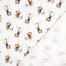 GOTS Katoenjersey Apen in de jungle Digitaal printen | Poppy Fabrics – wit/donkerbruin,  thumbnail number 3