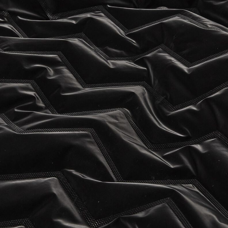 Doorgestikte stof Peachskin Chevron | Katia Fabrics – zwart, image number 7