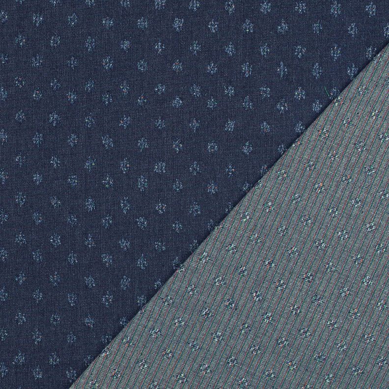 Denim katoenmix dobby – nachtblauw, image number 4